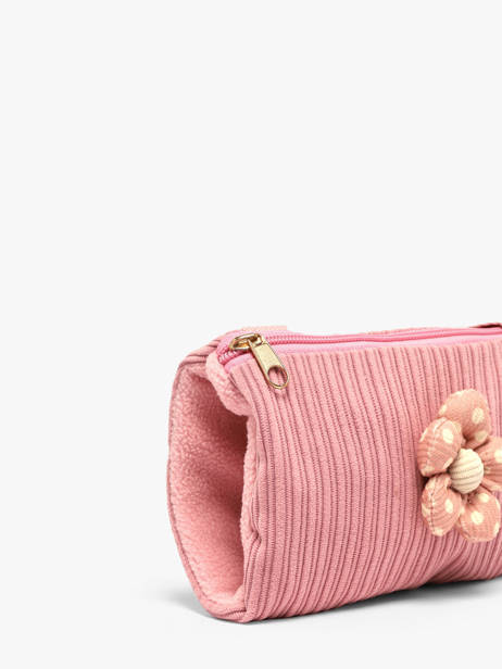 Kids' Crossbody Bag Flower Corduroy Le voyage en panier Pink kids AHP350 other view 3