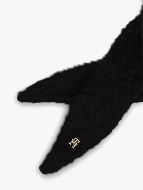Knitted Hood With Monogram Logo Tommy hilfiger Black elevated chic AW19292 other view 2