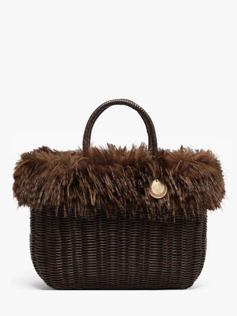 Large Doudou Basket Bag Partridge Effect Le voyage en panier Brown doudou L