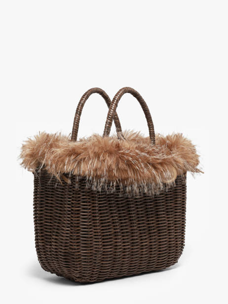 Medium Doudou Basket Bag Partridge Effect Le voyage en panier Beige doudou M other view 2