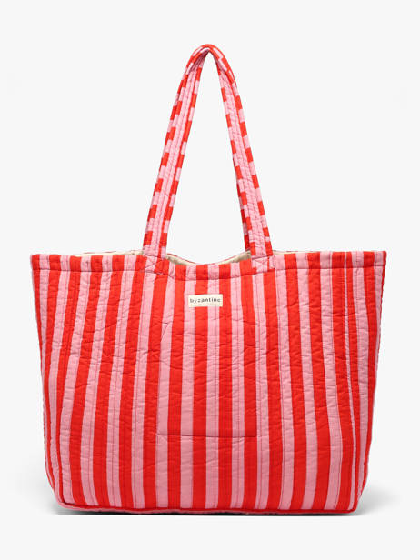 A4 Size Shoulder Bag Cabas Cotton Byzantine Red cabas PAC