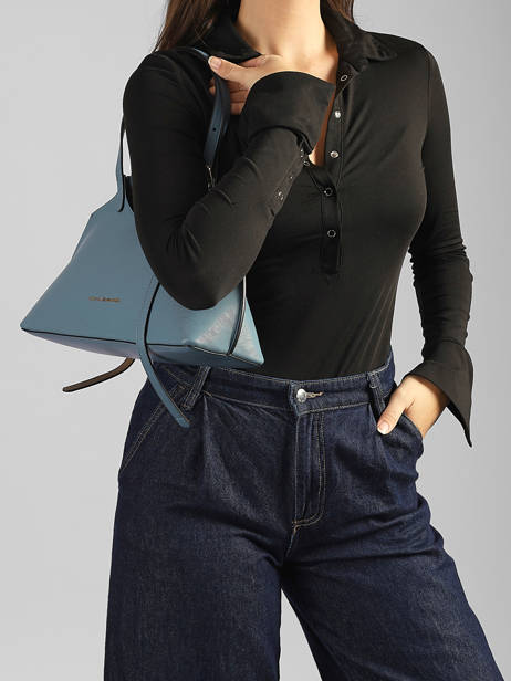 Sac Porté épaule Th Modern Polyurethane Tommy hilfiger Bleu th modern AW19037 vue secondaire 1