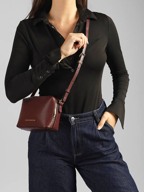 Sac Bandoulière Th Modern Polyurethane Tommy hilfiger Rouge th modern AW19036 vue secondaire 1