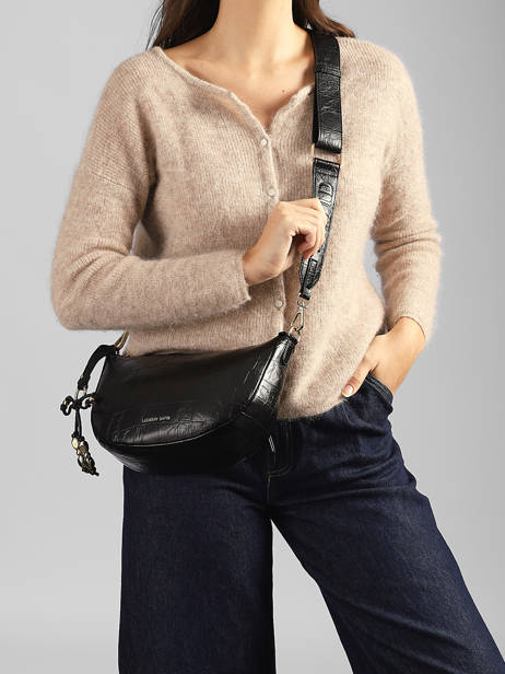 Crossbody Bag Lauren With Croc Effect Laurent david Black ld bags 709 other view 1