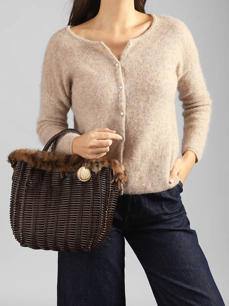 Small Doudou Basket Bag Leopard Le voyage en panier Brown doudou S other view 1