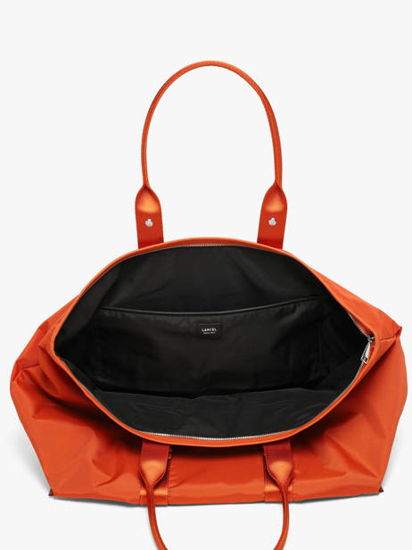 Sac Cabas Zippé L Mistral Rollable Nylon Et Cuir Lancel Orange mistral A13996 vue secondaire 3
