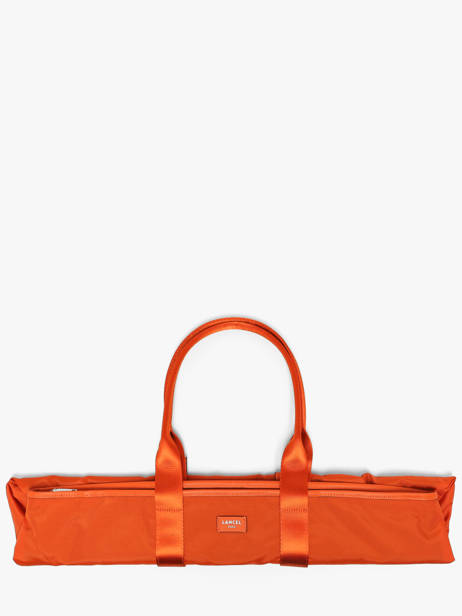 Sac Cabas Zippé L Mistral Rollable Nylon Et Cuir Lancel Orange mistral A13996 vue secondaire 5