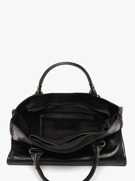 Sac Porté Main Cow Shiny Cuir Basilic pepper Noir cow shiny BCOS22 vue secondaire 3