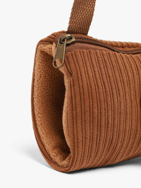 Sac Bandoulière Enfant Fleur Velours Côtelé Le voyage en panier Marron kids AHP350 vue secondaire 2