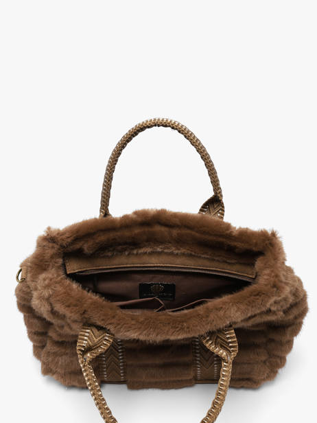 Sac Porté Main Quadri Polyester Le voyage en panier Marron quadri AHP322 vue secondaire 2
