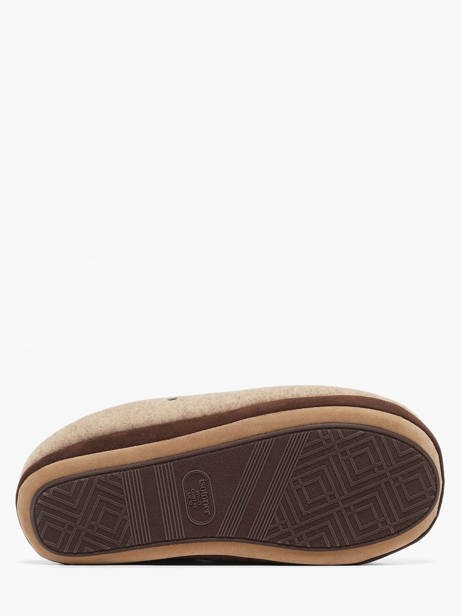 Chaussons Isotoner Beige men 98279 vue secondaire 4
