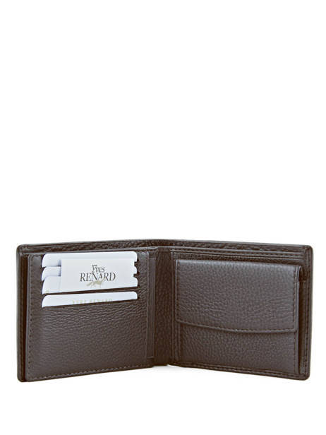 Wallet Leather Yves renard Brown foulonne 2377 other view 3