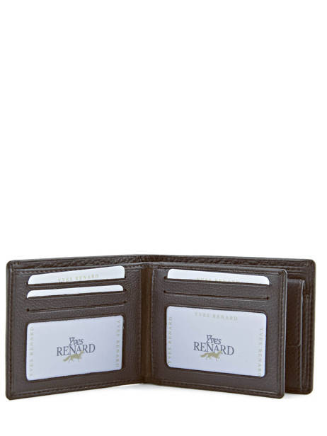 Wallet Leather Yves renard Brown foulonne 2377 other view 4