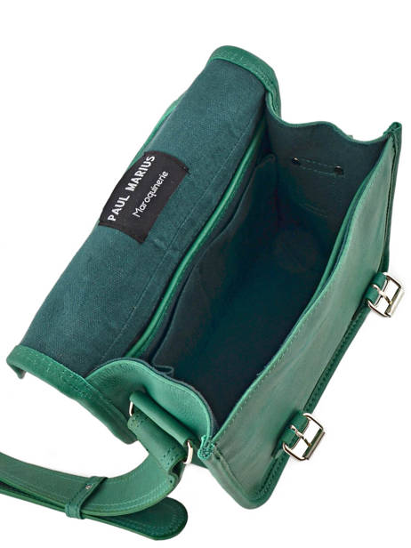 Leather La Sacoche Crossbody Bag Paul marius Green vintage S other view 4