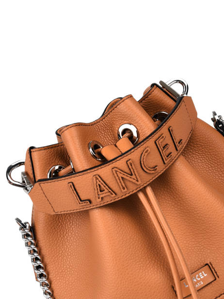 Small Leather Bucket Bag Ninon Lancel Brown ninon A10922 other view 2