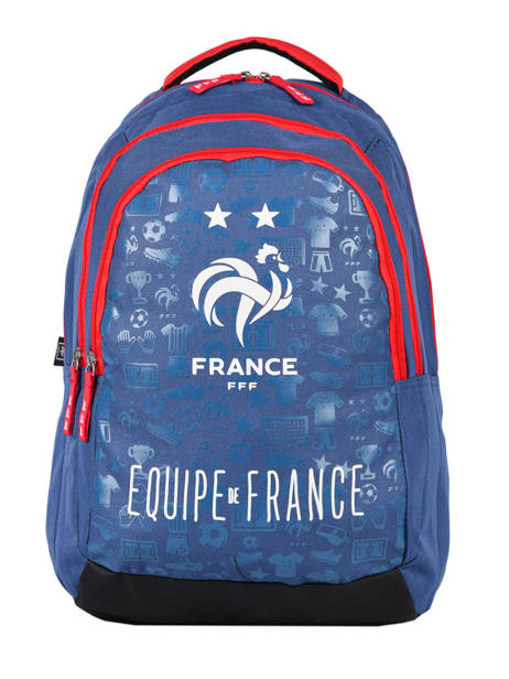 Sac à Dos 3 Compartiments Federat. france football Bleu le coq 203X204I