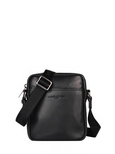 Sac Bandoulière Lancaster Noir soft vintage homme 24