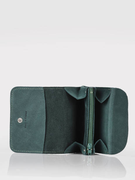 Leather Card Holder Etincelle Nubuck Etrier Green etincelle nubuck EETN650 other view 1