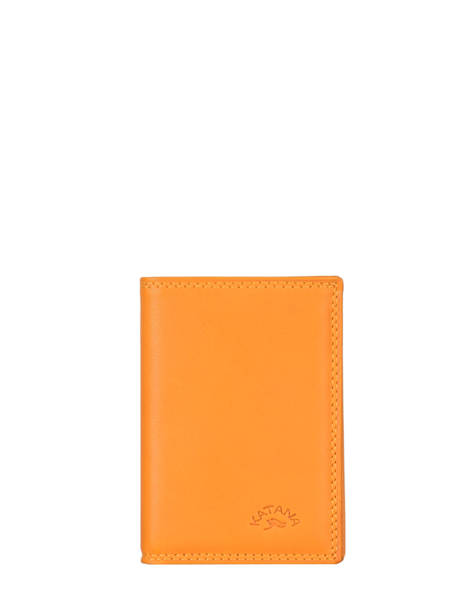 Card Holder Leather Katana Yellow marina 753038