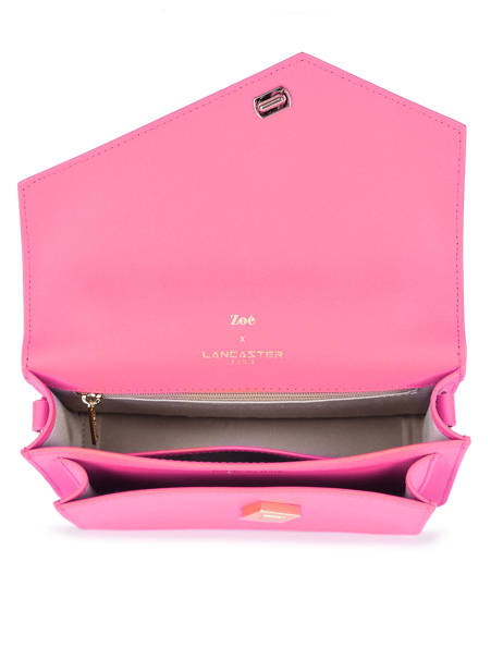 Sac BandouliÃ¨re ZoÃ© Cuir Lancaster Rose zoe 10 vue secondaire 3