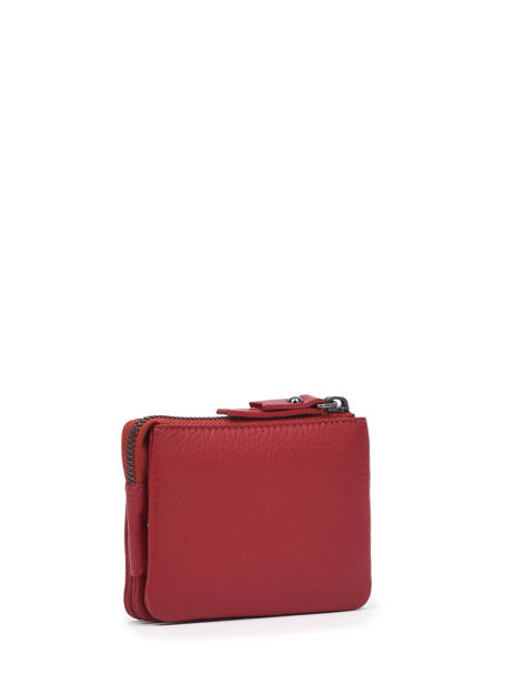 Leather Foulonné Wallet Yves renard Red foulonne 29460 other view 2