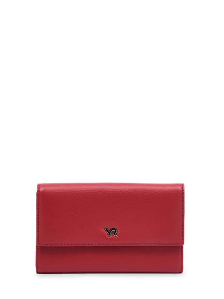 Leather Foulonné Wallet Yves renard Red foulonne 29439