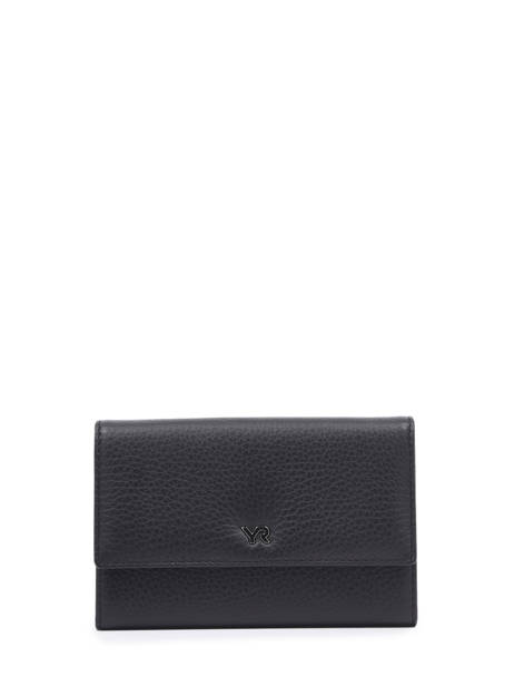 Leather Foulonné Wallet Yves renard Black foulonne 29491