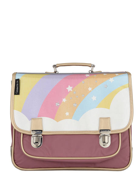 2-compartment Satchel Caramel et cie Pink boheme FI