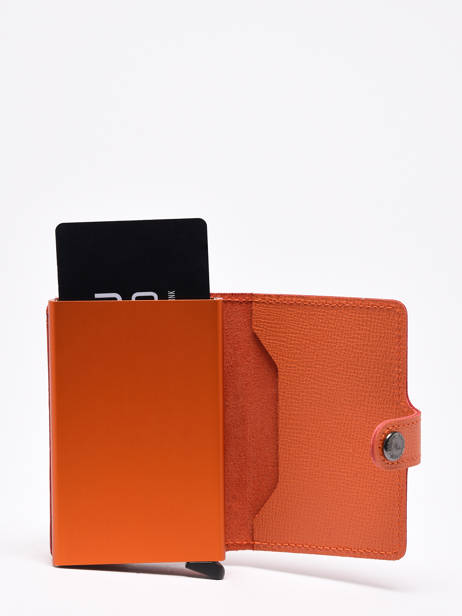 Porte-cartes Cuir Secrid Orange crisple MC vue secondaire 1