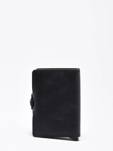 Porte-cartes Twin 2 Compartiments Cuir Secrid Noir vintage TV vue secondaire 2