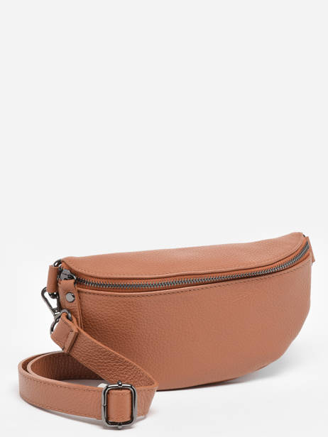 Sac Banane Caviar Cuir Milano Marron caviar CA19091B vue secondaire 2