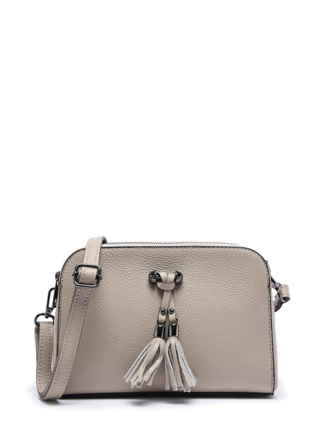Leather Caviar Crossbody Bag Milano Beige caviar CA21101