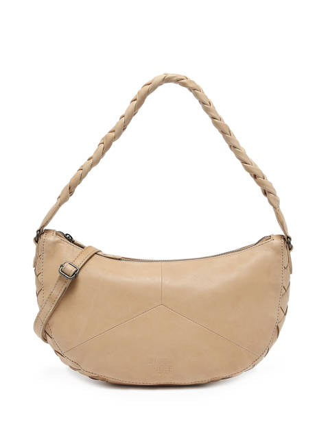 Shoulder Bag Obbo Leather Basilic pepper Beige obbo BOBB02