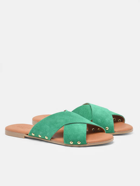 Slippers Vuma In Leather Pieces Multicolor women 17123021 other view 2