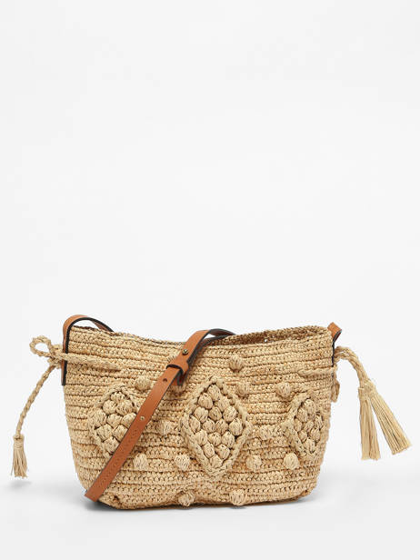 Raffia Mini 24h Crossbody Bag Gerard darel Beige raphia E454 other view 4