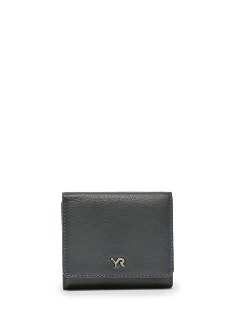 Wallet Leather Yves renard Blue foulonne 29402