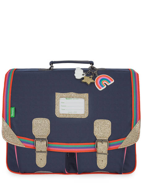 2-compartment  Satchel Tann's Blue les fantaisies f 41323