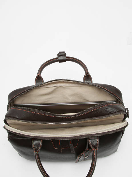 2-compartment Business Bag Foulonné Leather Etrier Brown foulonne EFOU8152 other view 3